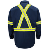 Bulwark® Men's Fire Resistant Long Sleeve Shirt w/ Reflective Taping