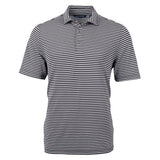 Cutter & Buck Virtue Eco Pique Stripe Recycled Mens Big and Tall Polo