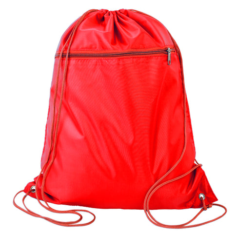 Q-Tees Polyester Cinchpack Bag (Blank)