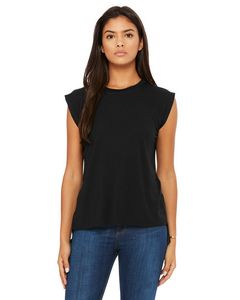 BELLA+CANVAS Ladies' Flowy Muscle T-Shirt with Rolled Cuff