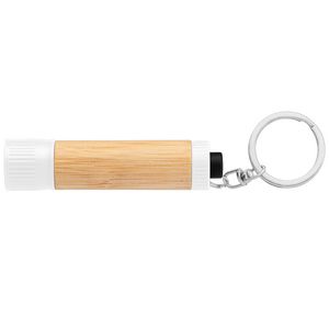 Bamboo LED Flashlight with Keyring