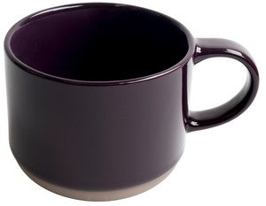 Alana 17oz mug purple/grey bottom trim in a Ripple gift box - Etched