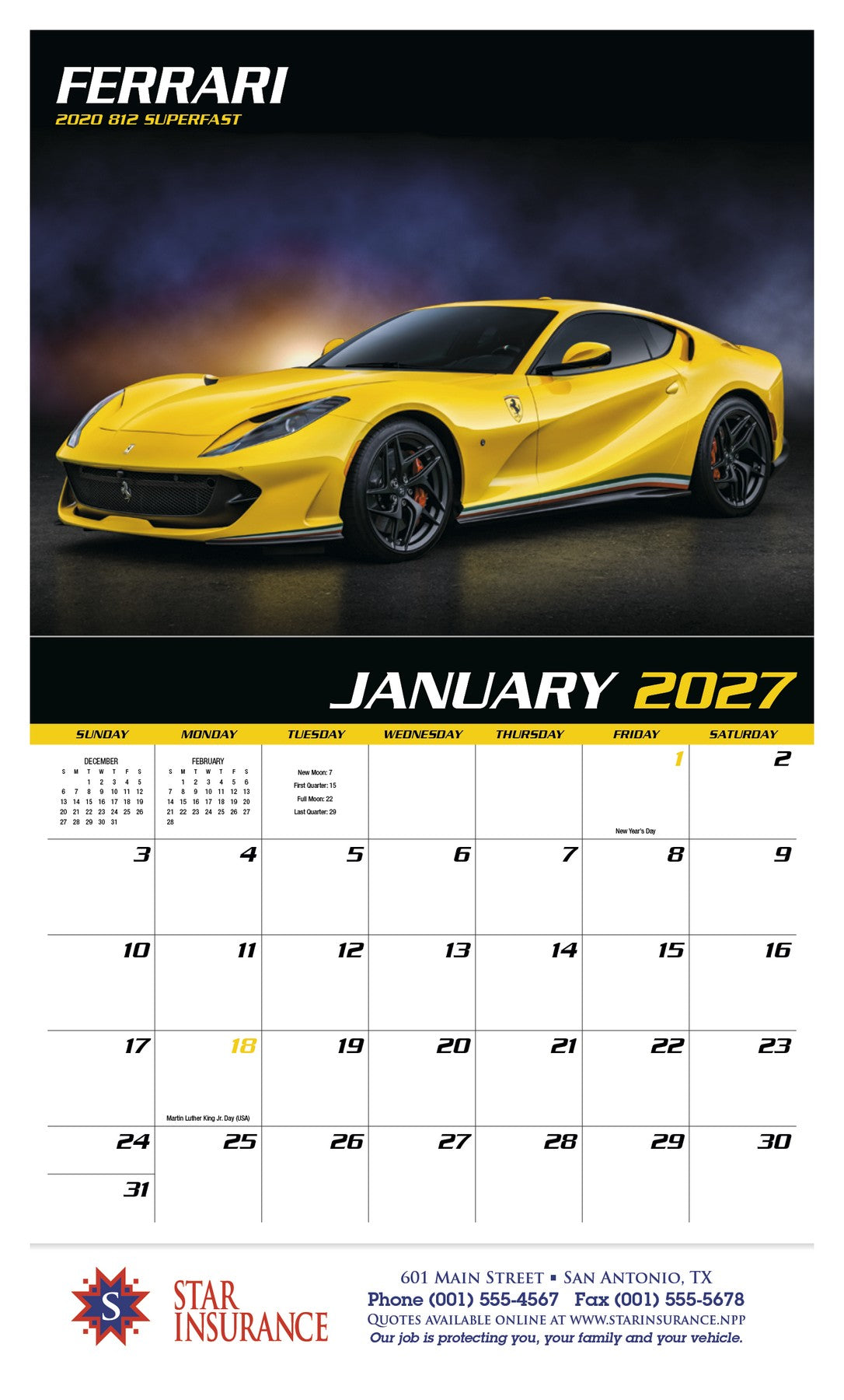 HotLine Products Fast Trax Appointment Calendar - Stapled open image