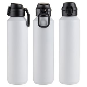 Nexus 27 oz Recycled Aluminum Bottle with Flip-Top Lid and Carabiner