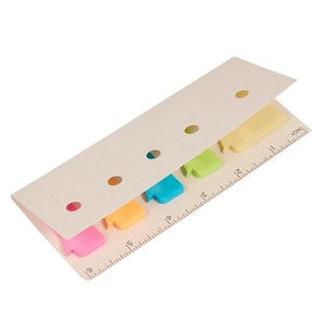 000403 Recycled Milk Carton Sticky Notes & Ruler Pad