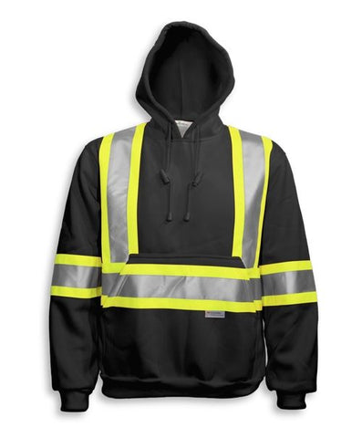Black Hi-Vis Pullover Hoodie