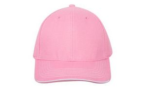 Brushed Heavy Cotton Cap with Contrast Stitching & Open Lip Sandwich