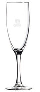 Champagne 5.75oz flute clear glass - Etched