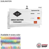 24 Hr Express Ship - Oversized Golf Towel in Microfiber Terry, 22x44, with Black Hook, Sublimated