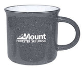 Fireside 16oz speckled grey/white mug with black trim in a Ripple gift box