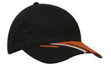 Brushed Cotton Cap with Tri-Colored Visor