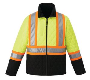 Zircon Adult Cotton Canvas Reversible to Polyester Hi-Vis Insulated Jacket