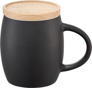 Hearth Ceramic Mug with Wood Lid/Coaster 15oz