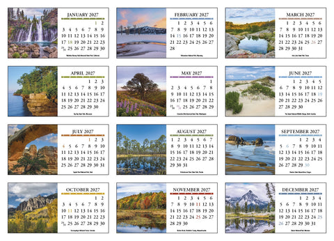 HotLine® Products Scenic America® Desk Tent Calendar