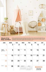Galleria Wall Calendar 2026 Health Tips