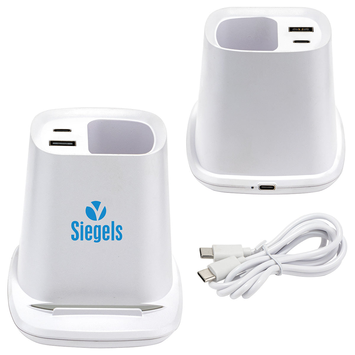 Annex Wireless Charging Stand with Dual Ports & Pen Holder
