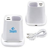 Annex Wireless Charging Stand with Dual Ports & Pen Holder