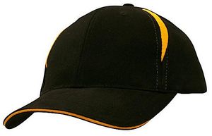 Brushed Heavy Cotton Cap w/Crown Inserts & Sandwich
