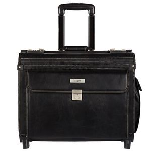 Bugatti Warren Business Case on Wheels w/Textured Vegan Leather