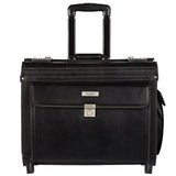 Bugatti Warren Business Case on Wheels w/Textured Vegan Leather