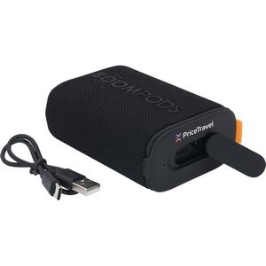 Black/Orange Logo Angled Top View