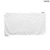 72 Hr Fast Ship - Plush and Soft White Velour Terry Cotton Blend Shower Towel, 24x48, Sublimated