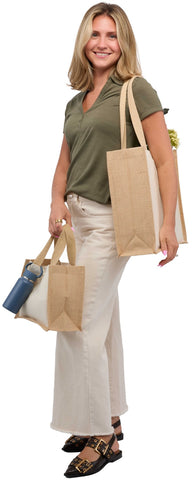 Sol Recycled Cotton & Jute Shopper Tote