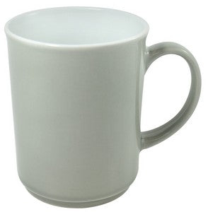 ~ Cyprus 2tone stone/white 14oz mug set of 2 in Jet gift box