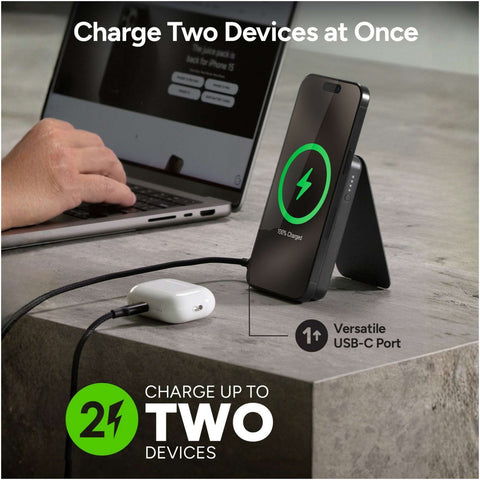 mophie® Snap+5000 mAh Wireless Power Bank w/ Stand