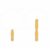 House Glued Hand Fan (1 Side/ Four Color Process Imprint)