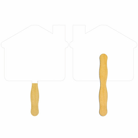 House Glued Hand Fan (1 Side/ Four Color Process Imprint)