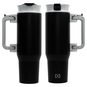 NAYAD® Genesis 40 oz Stainless Steel Double-Wall Mug with Foldable Handle