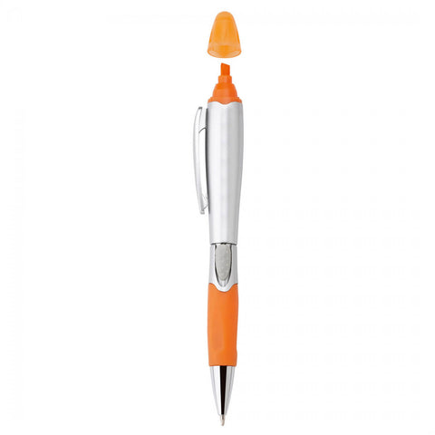 Silver Blossom Ballpoint Penhighlighter