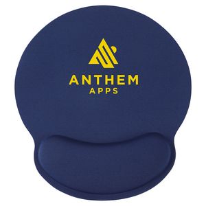 Crest Non-Slip Mouse Pad with Foam Wrist Rest