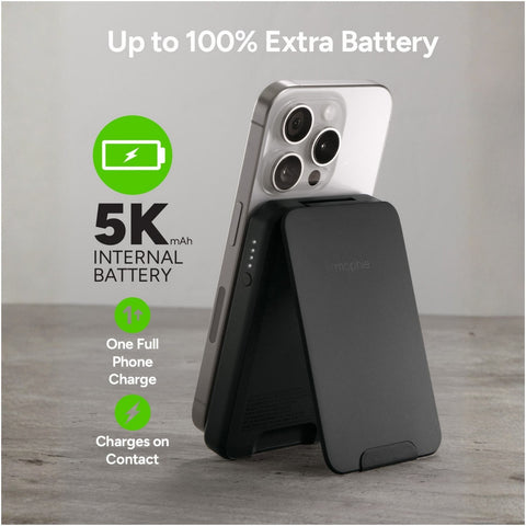 mophie® Snap+5000 mAh Wireless Power Bank w/ Stand