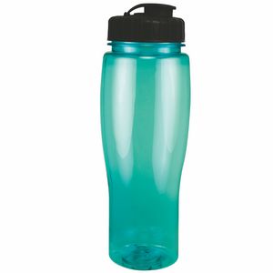 Translucent Aqua Blue/Black Lid Blank