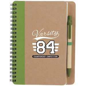 5'' x 7'' FSC® Mix Eco-Friendly Spiral Notebook with Pen