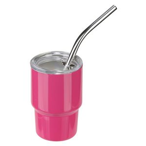Mini Belmont 3 oz Double-Wall Stainless Steel Tumbler with Straw