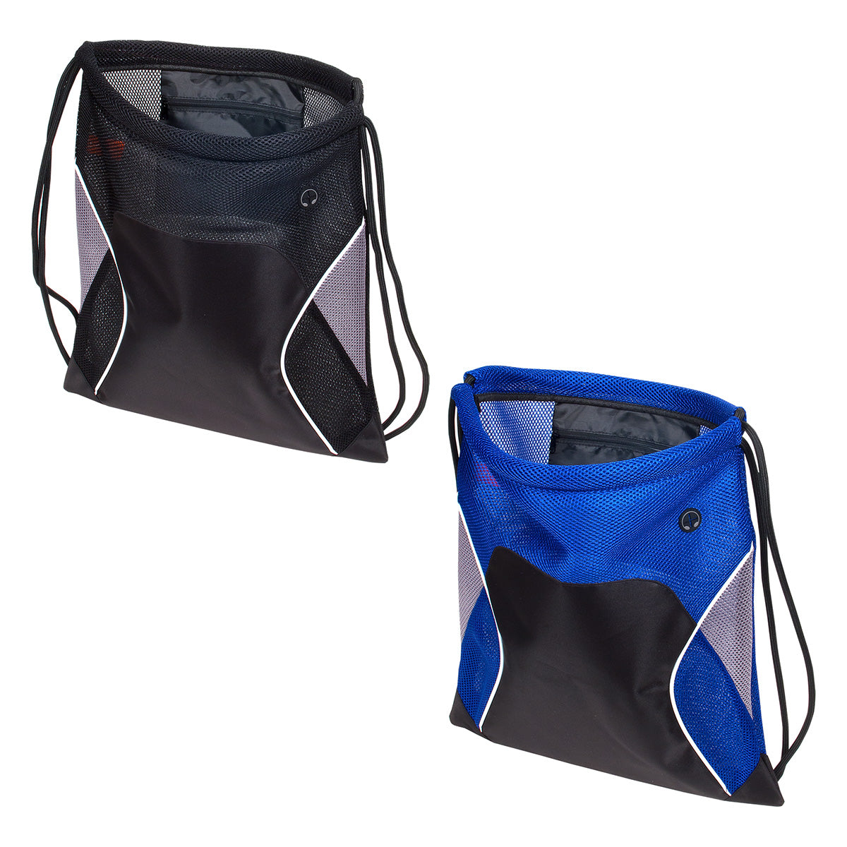 Jumbo Globetrotter Mesh Fabric Drawstring Bag