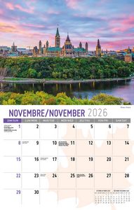 Galleria Wall Calendar 2026 Scenes of Canada (Eng/Fr)