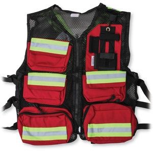 Red Mesh First Aid Safety Vest
