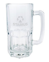 Beer Mug 33.75oz clear glass - Etched