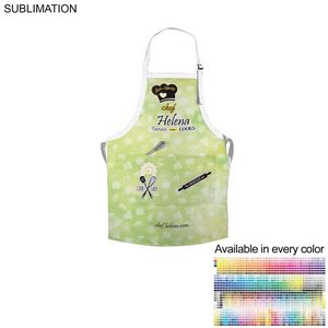 000575 Domestic made Bib Apron, 25x28, 2 Pockets, Adjustable Neck, Sublimated