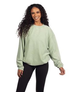 CHICKA D Ladies' Corded Crew Sweatshirt