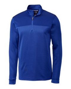 Cutter & Buck Traverse Stretch Stripe Eco Quarter Zip Mens Pullover