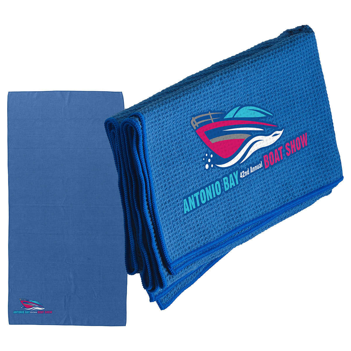 Seaside 30" x 60" Waffle Microfiber Beach Towel