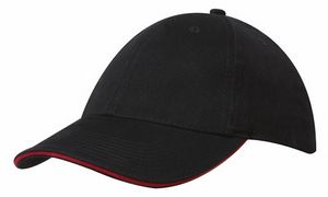 000954 Brushed Heavy Cotton Cap w/Sandwich Trim