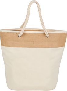 Jute Accent 12oz Cotton Canvas Rope Tote