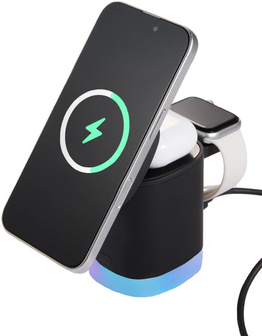 Glow 3-in-1 MagClick™ 15W Wireless Charging Stand