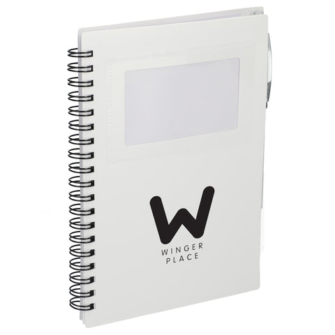 5'' x 7'' FSC® Recycled Star Spiral Notebook with Pen